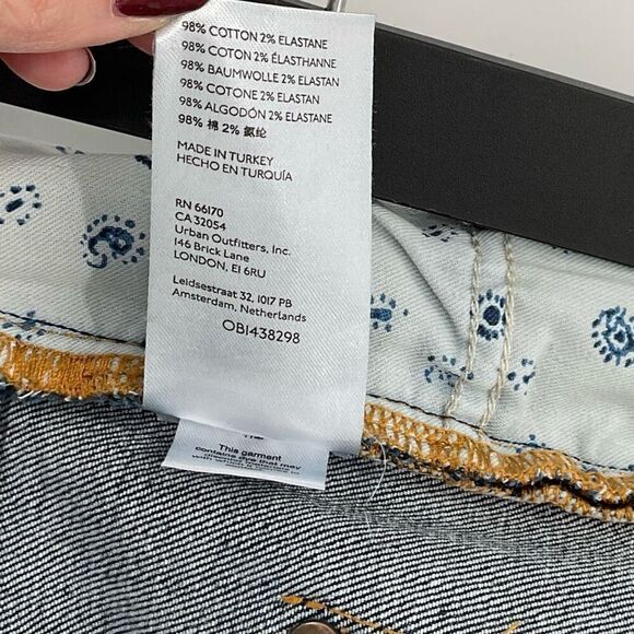 Anthropologie Pilcro The Split Straight Jeans Dark Wash Ultra High Rise Women 30 - Picture 8 of 11